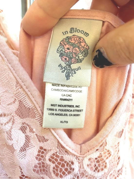 Flawed In Bloom by Jonquil Lace Festival Nightgown Lingerie Pink Size XL Cotton - Picture 7 of 9